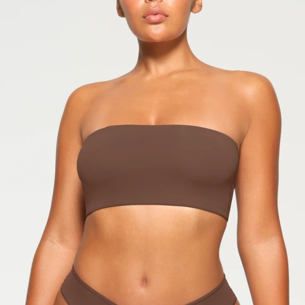 SKIMS Chocolate Brown Bandeau Bra